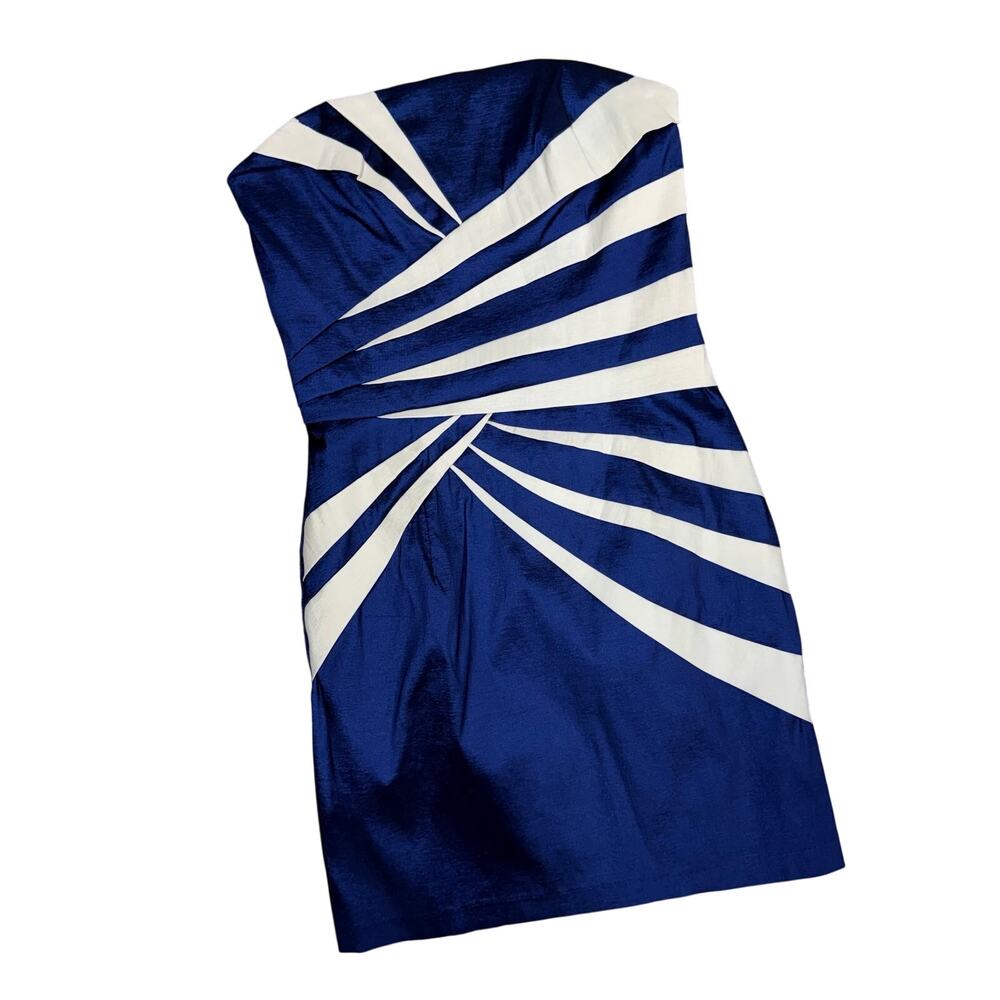 Jessica McClintock Party Dress Mini Strapless 8 Vintage Shiny Prom HOCO